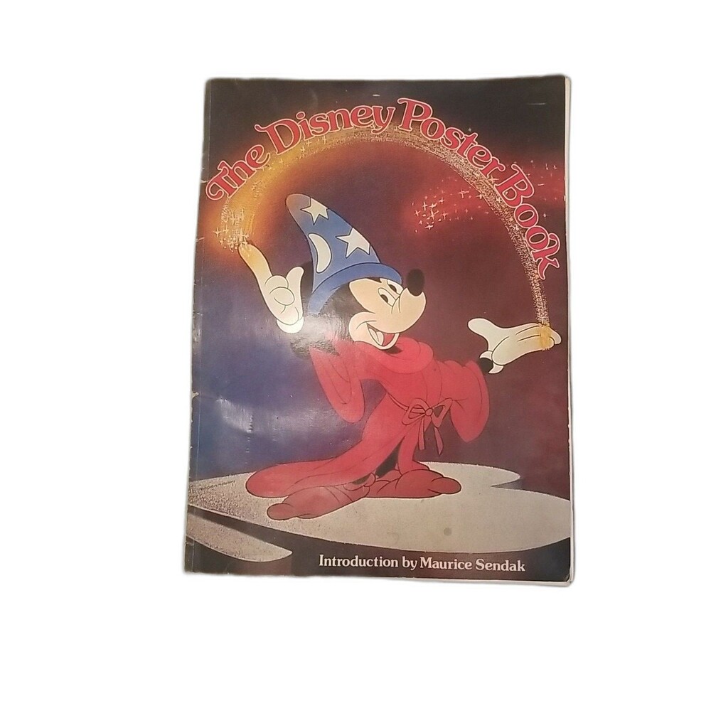 Vintage 1977 The Disney Poster Book Mickey Mouse Maurice Sendak 15 Art Prints XL